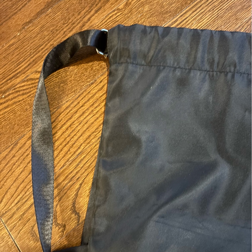 Black Drawstring Backpack with Colorful Pocket - Picture 5 of 8